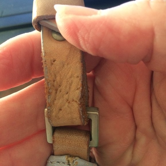 Claudia Firenze Made in Tuscany Pale Blue Leather Purse - Picture 8 of 9